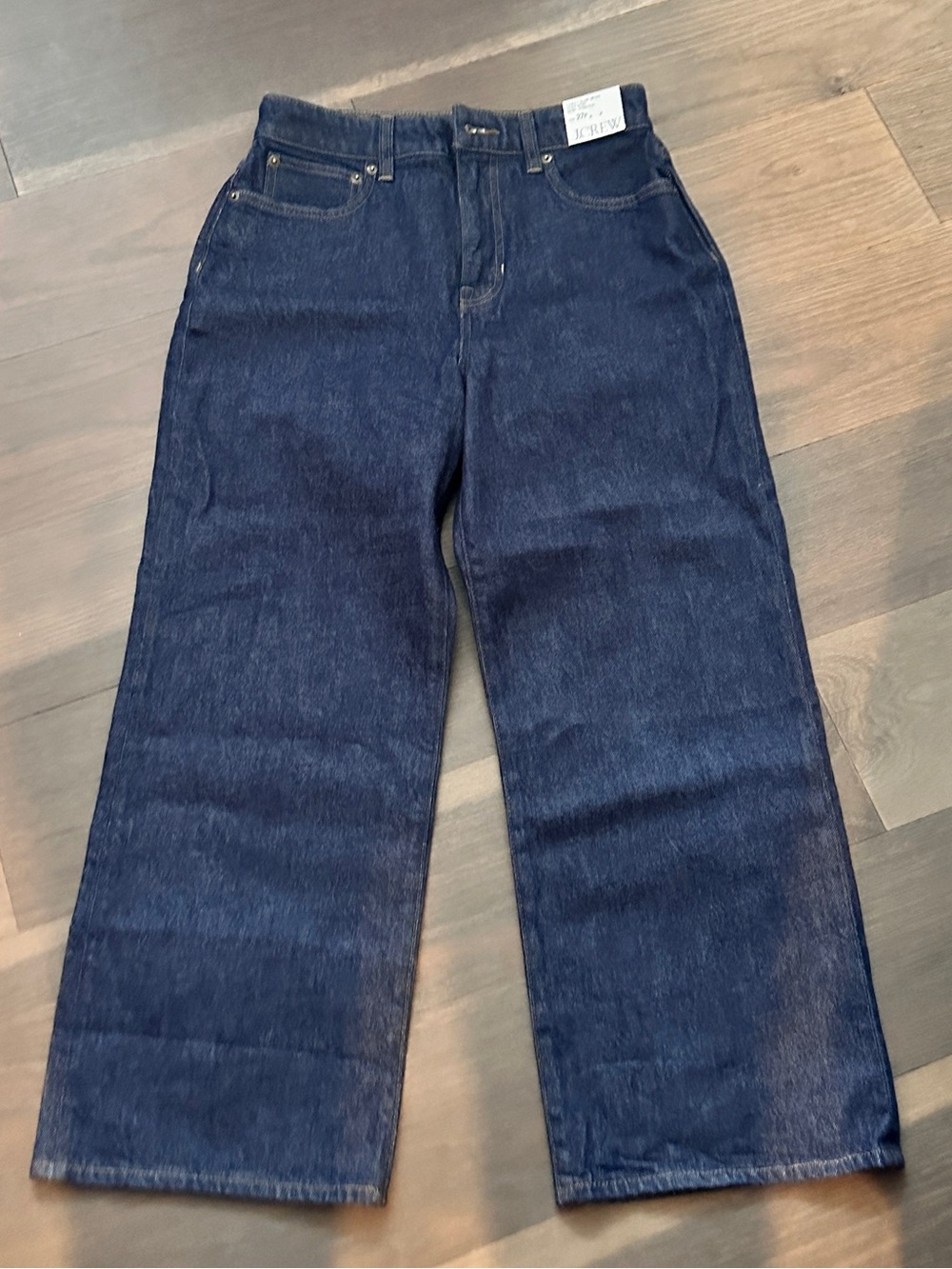 J. Crew Women's Straight Leg Jeans in Dark Blue Denim